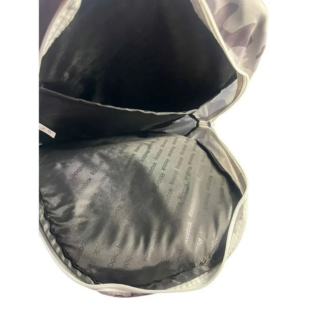 NWT Reebok Kids Light Gray Camo Detachable Lunch Bag 15L Riley Backpack